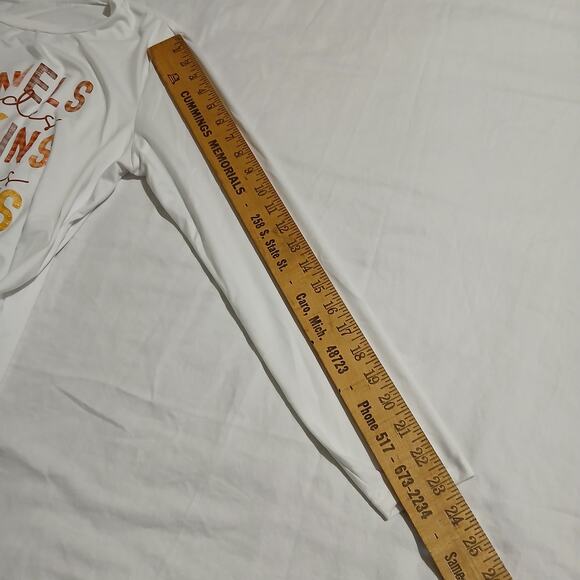 Shein Women's Medium Cream Long-Sleeved Fall-Themed Teeshirt Top - Picture 9 of 12